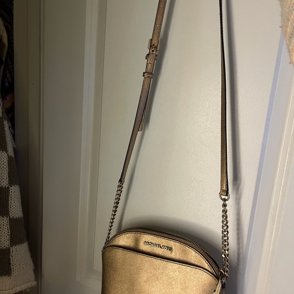 Michael Kors Metallic Gold Crossbody Bag